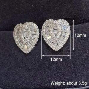 Elegant Silver Heart Earrings